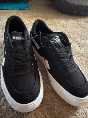 Reebok Kids Black and White Low-Top Sneakers